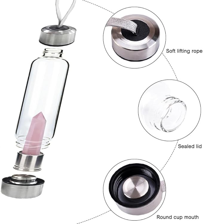 Shapeazy Crystal Glass Water Bottle