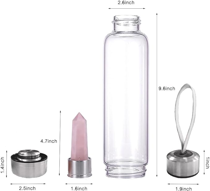 Shapeazy Crystal Glass Water Bottle