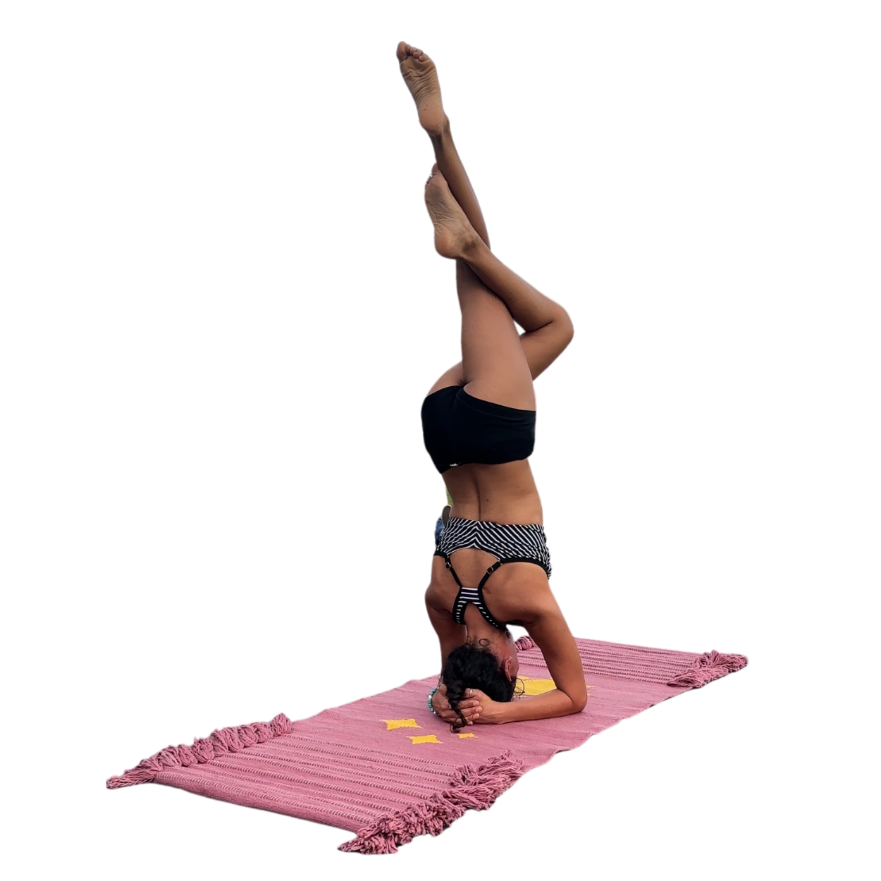 Sun, Moon and Stars Yoga Meditation Mat - Sappan Wood by Namaste Lotus