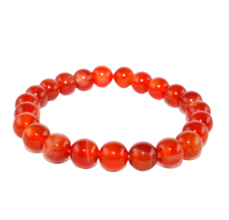 Carnelian Beads Bracelet - 8 mm
