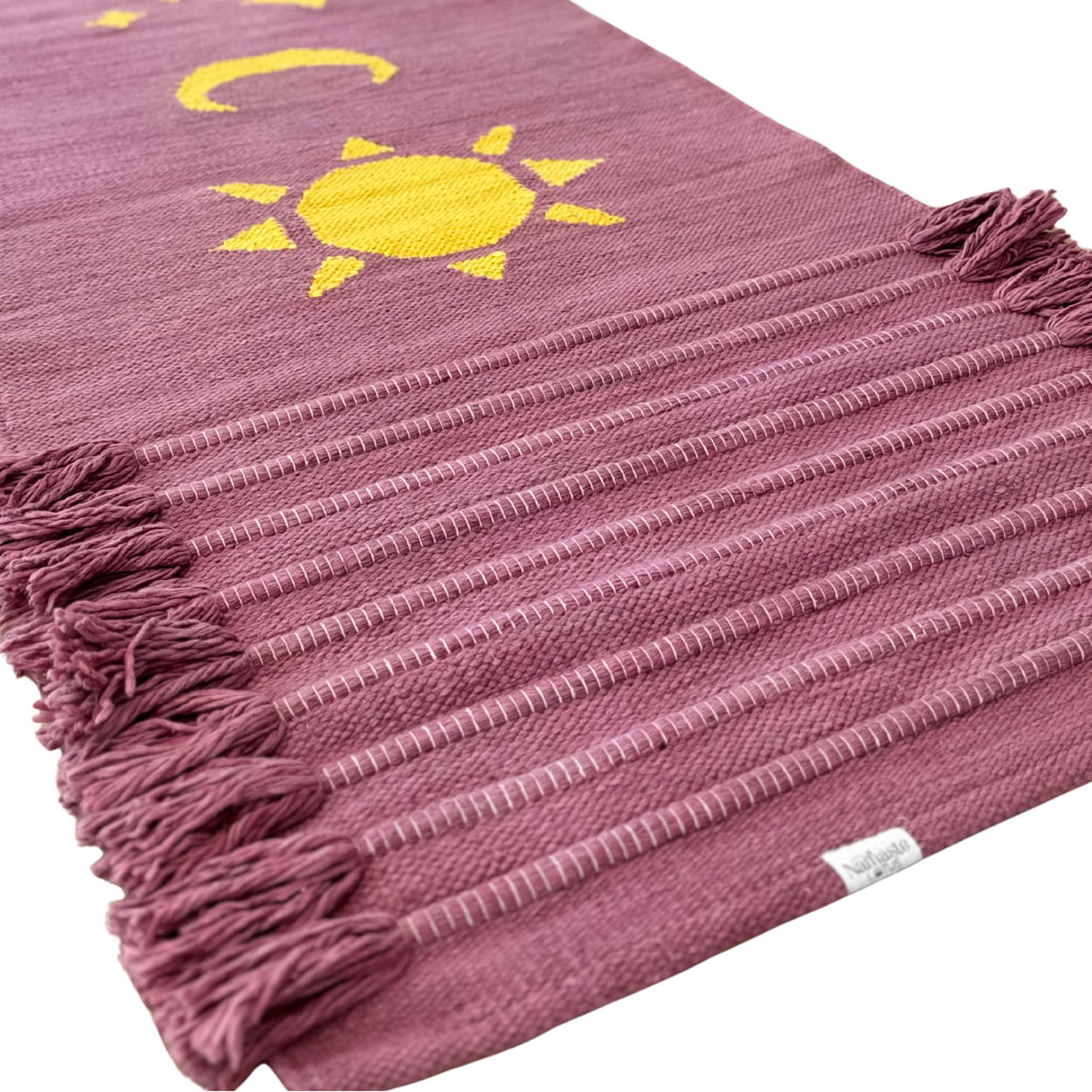 Sun, Moon and Stars Yoga Meditation Mat - Sappan Wood by Namaste Lotus