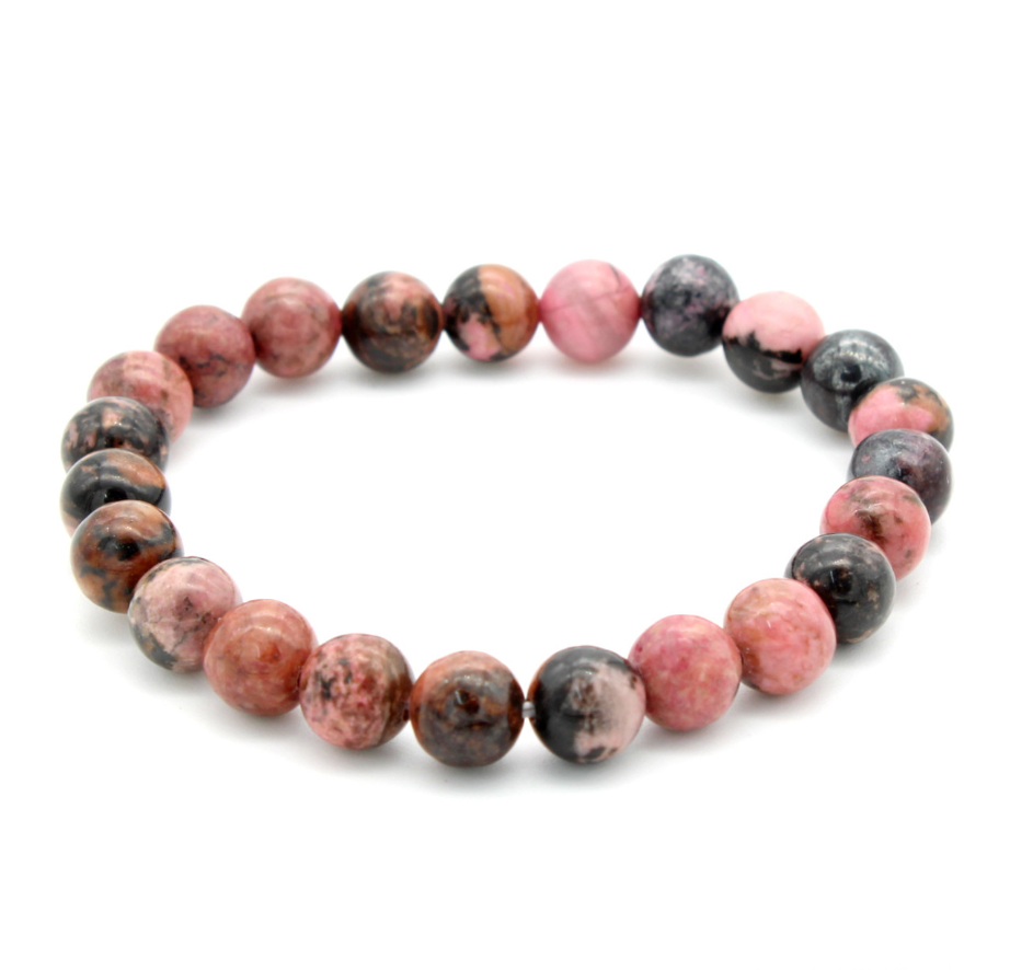 Rhodonite Beads Bracelet - 8 mm