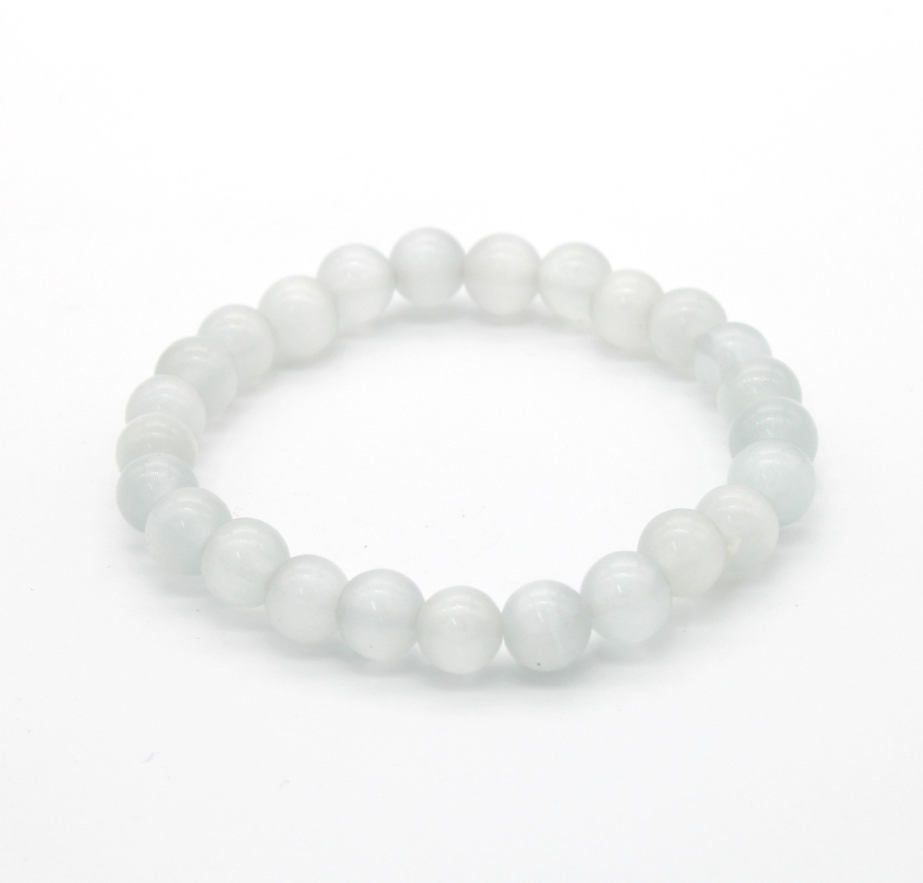 Selenite Beads Bracelet - 8 mm