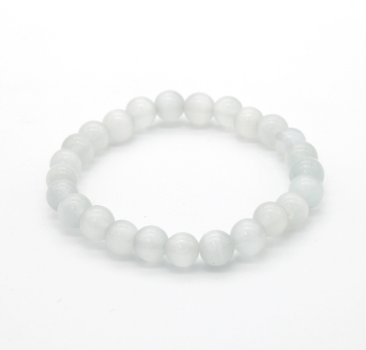 Selenite Beads Bracelet - 8 mm
