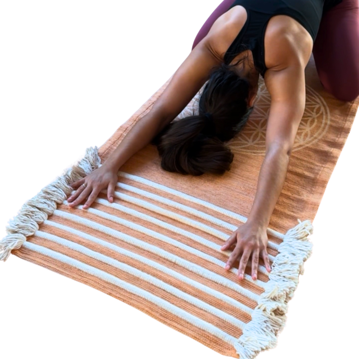 Sacred Flower of Life Yoga Meditation Mat - Harmony by Namaste Lotus
