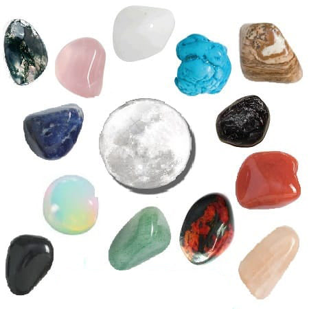 13 Celtic Moon Stone Set