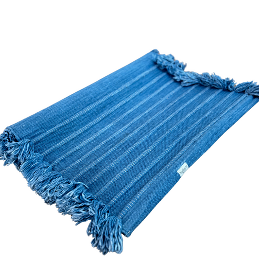 Sun, Moon and Stars Yoga Meditation Mat - Indigo by Namaste Lotus