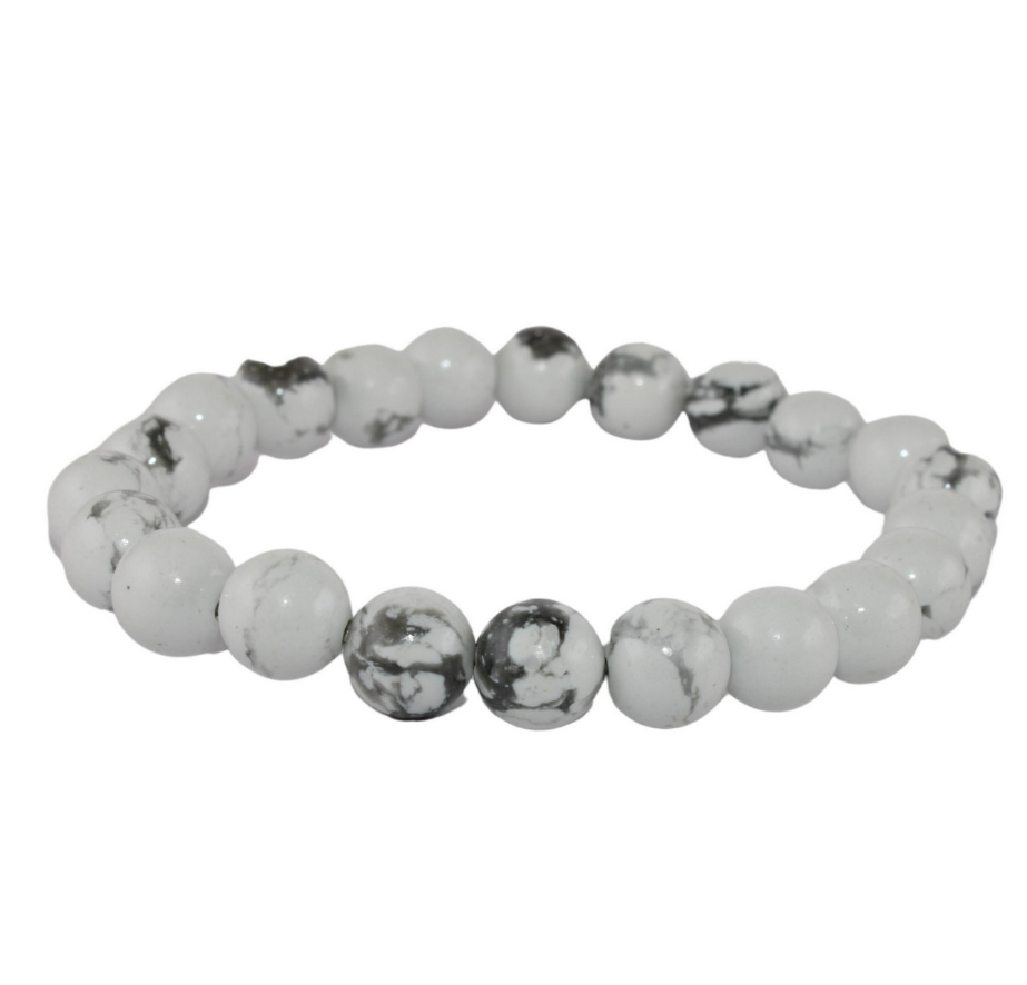 Howlite Beads Bracelet - 8 mm