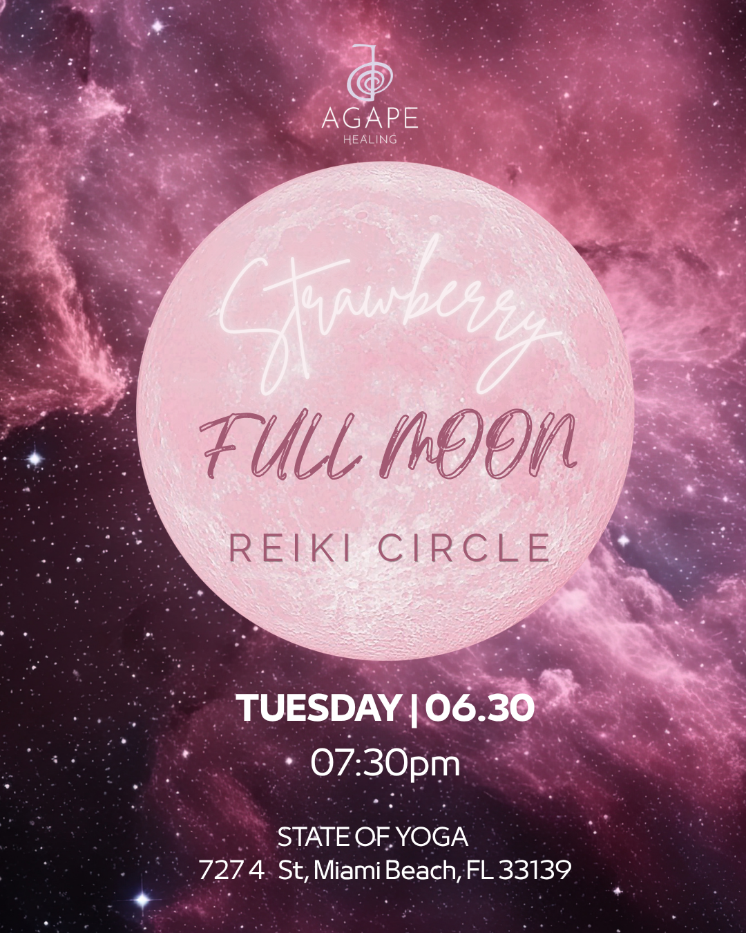 🍓 Strawberry Full Moon Reiki Circle 🌕