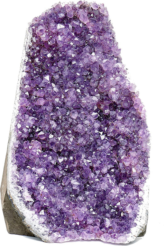Natural amethyst cluster purple quartz crystal geode