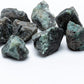 1 lb Bulk of Natural Raw Emerald Stones with Carry-On Crafted Fabric Bag for Wicca, Reiki & Crystal Healing